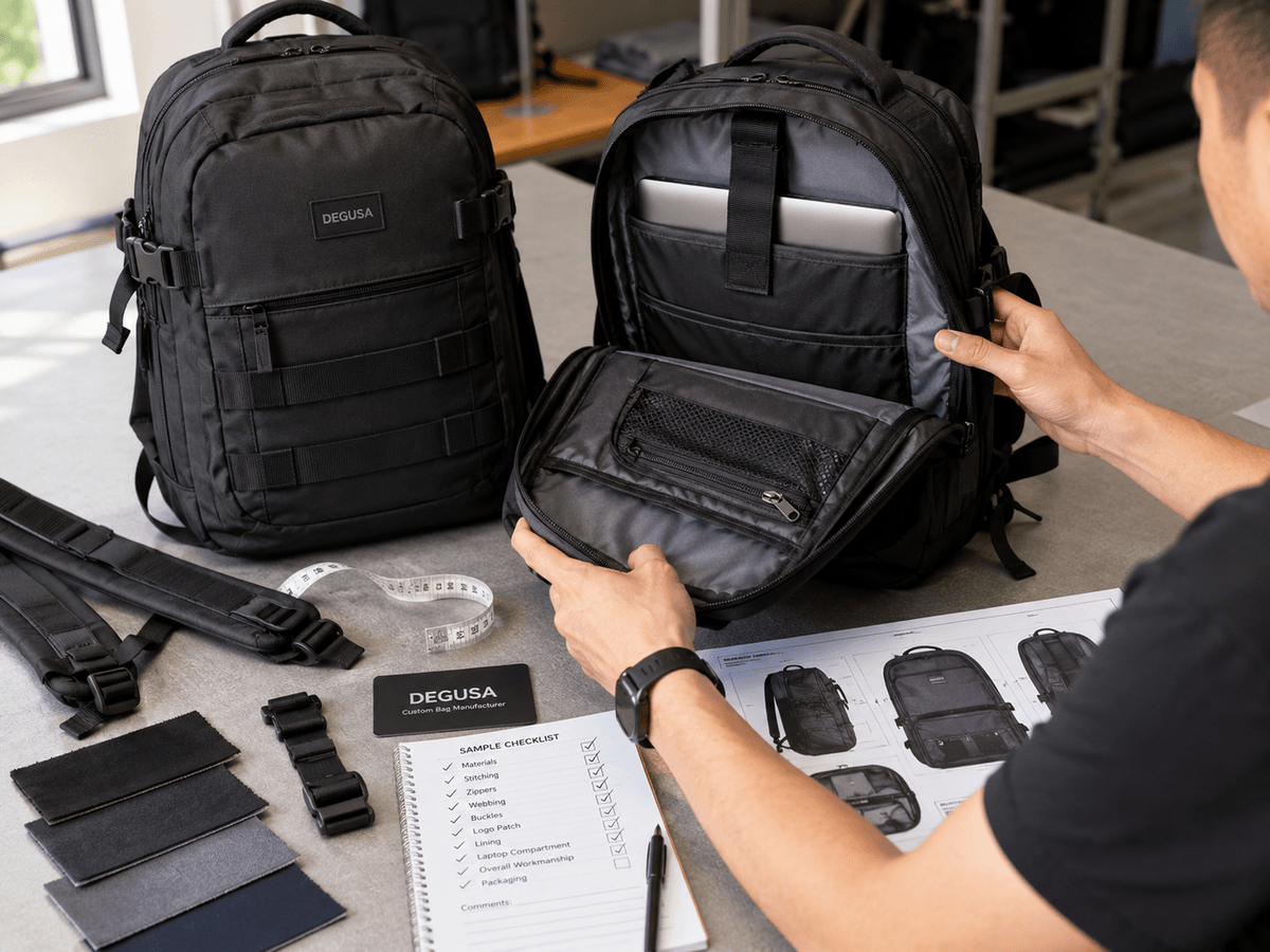 Custom backpack sample details for overseas buyers Custom backpack sample details for overseas buyers