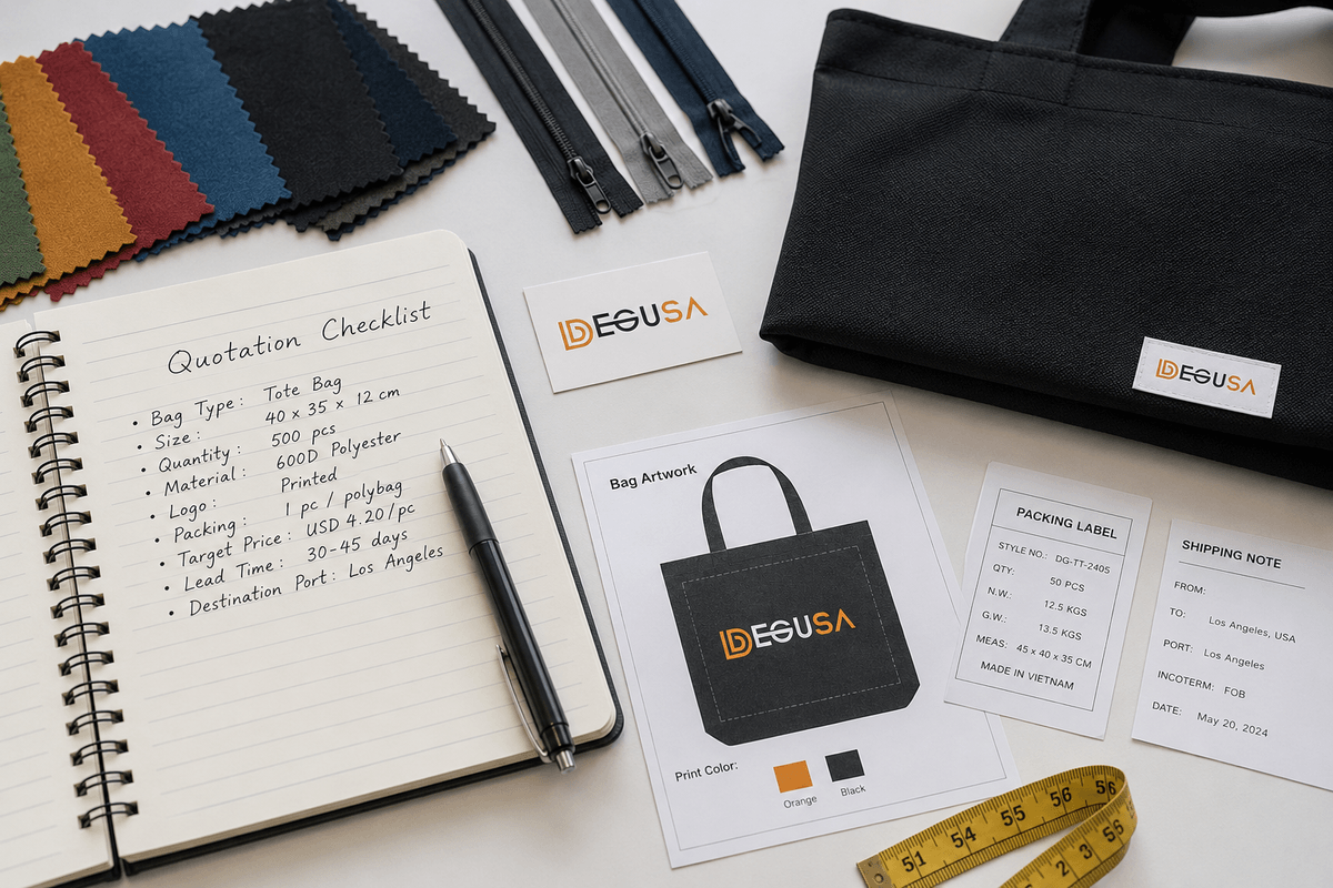 Custom bag quotation checklist for overseas buyers Custom bag quotation checklist for overseas buyers