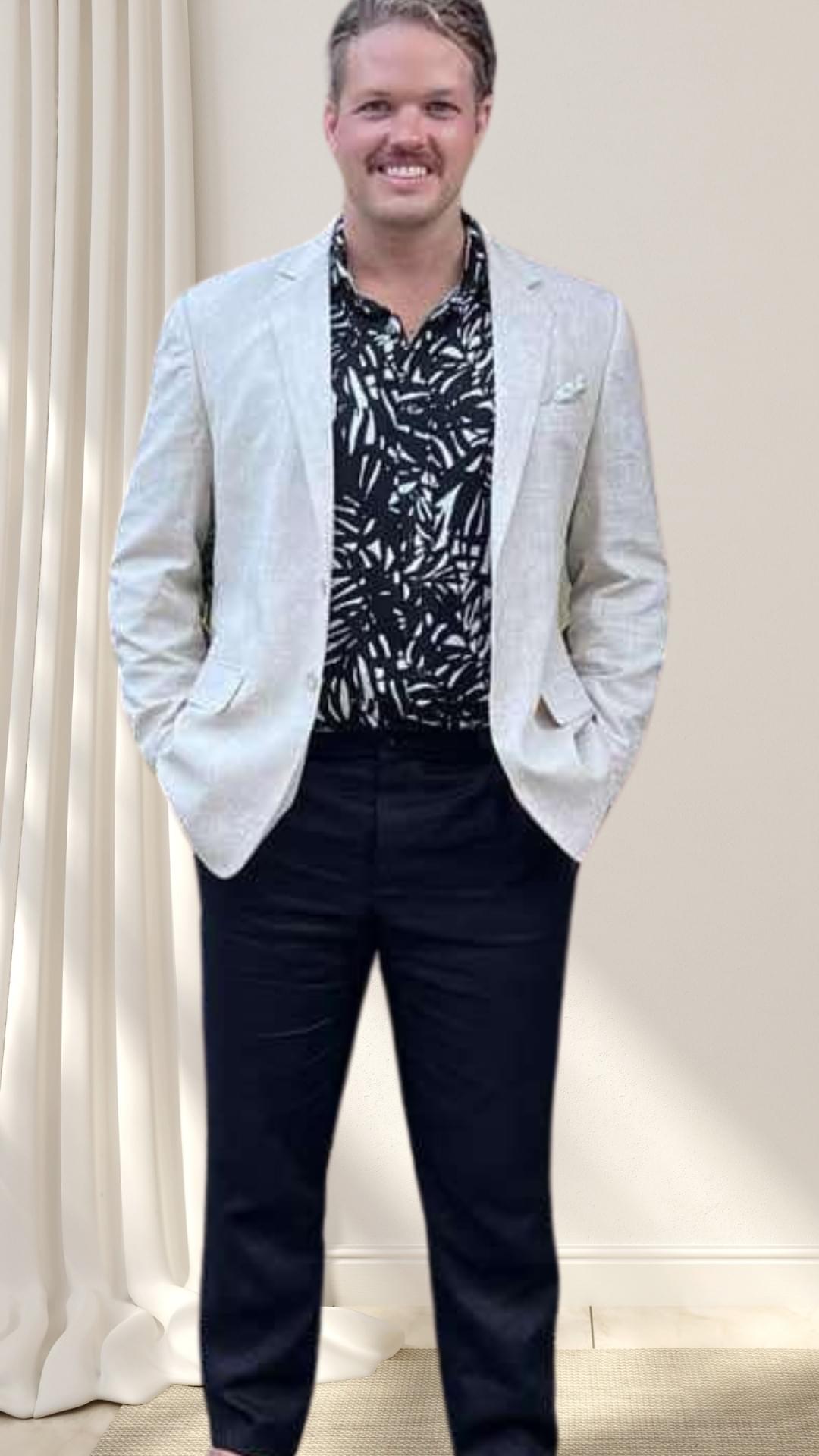 Tailoring helps you gain confidence in your personal style, with indviidual choices such as this summer jacket in cream linen and contrasting black linen trousers. Tailoring helps you gain confidence in your personal style, with indviidual choices such as this summer jacket in cream linen and contrasting black linen trousers.