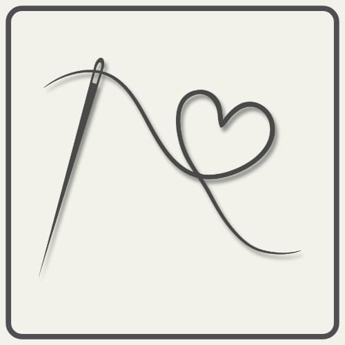 Needle and thread icon — representing the fitting phase, where garments are refined for personal precision. Needle and thread icon — representing the fitting phase, where garments are refined for personal precision.