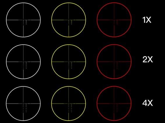 milliradian reticle of thermal scope milliradian reticle of thermal scope