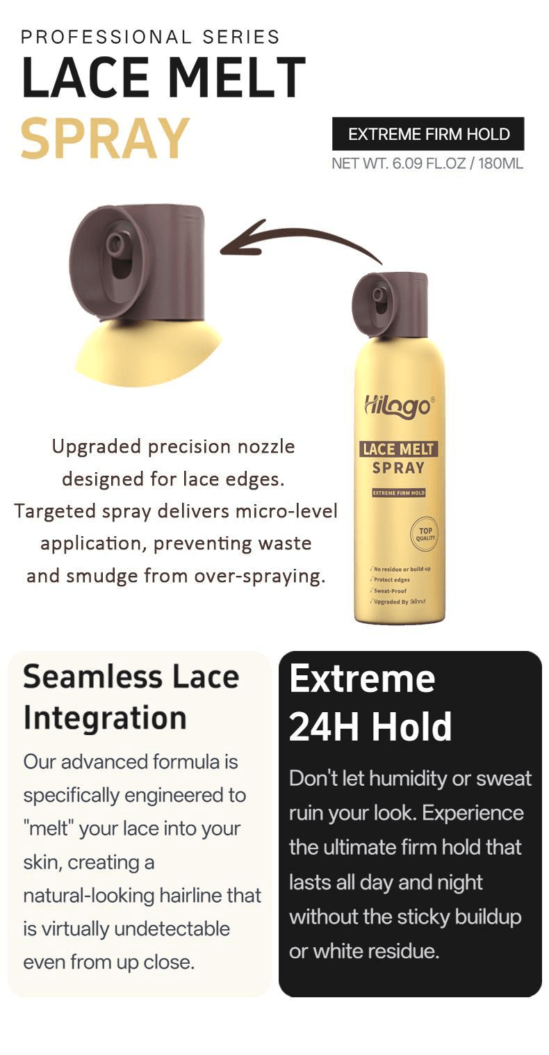 Lace Melting Spray – Strong Hold, Invisible Finish for Lace Wigs