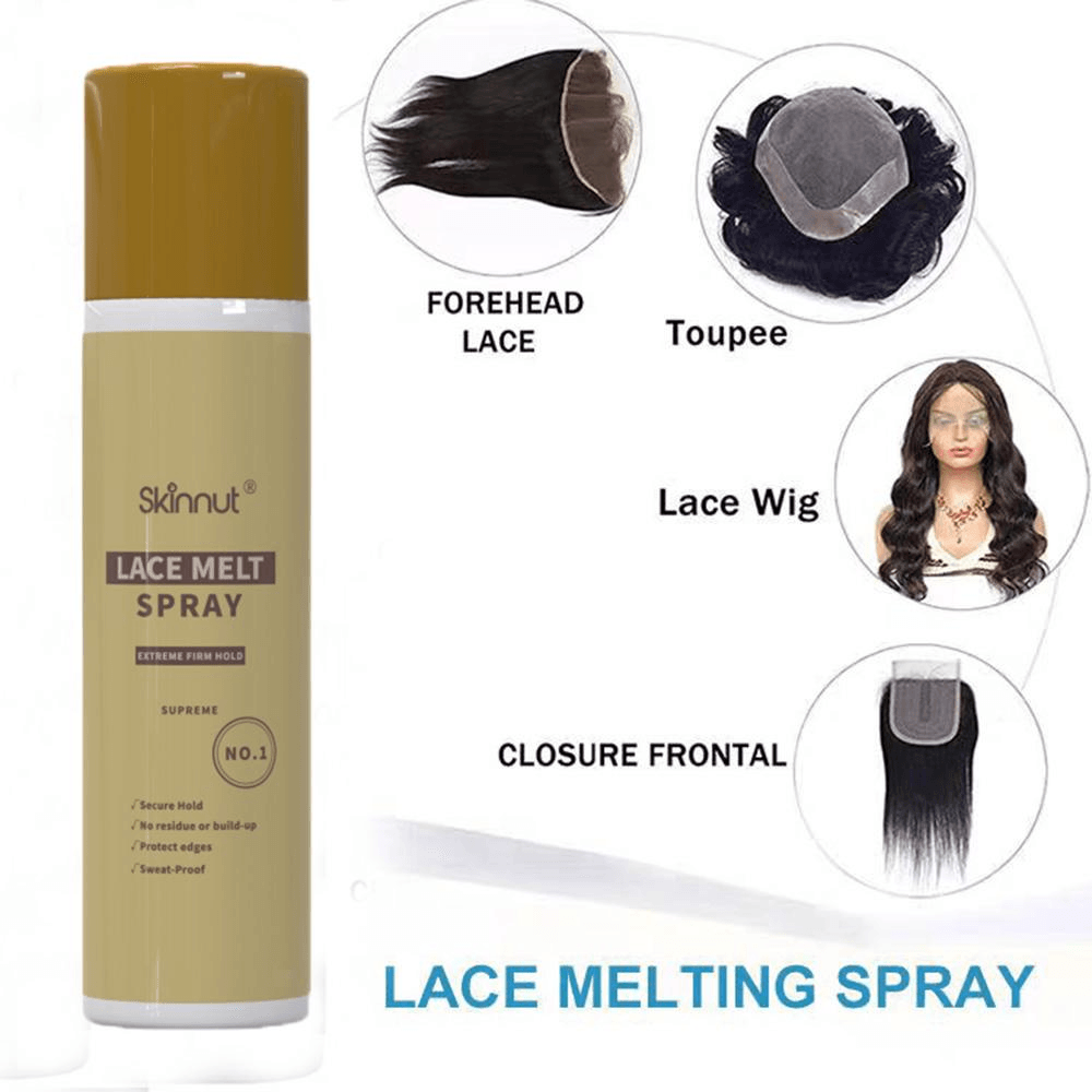 Lace Melting & Holding Spray Glueless Adhesive for Wigs Lace Bond Adhesive Spray for Front Wig Insta