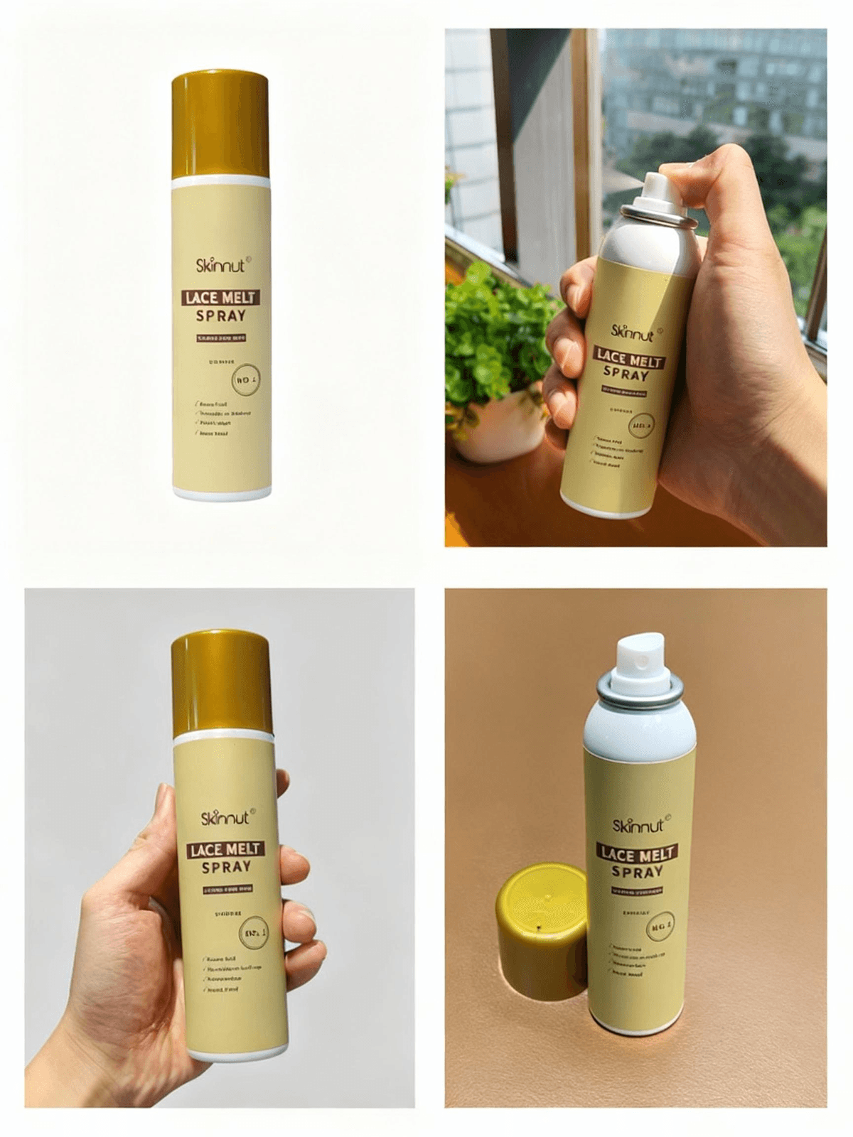 Lace Melting & Holding Spray Glueless Adhesive for Wigs Lace Bond Adhesive Spray for Front Wig Insta
