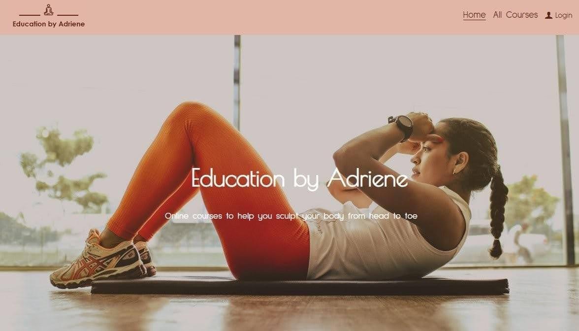 Plantilla de fitness de Adriene de Strikingly Plantilla de fitness de Adriene de Strikingly