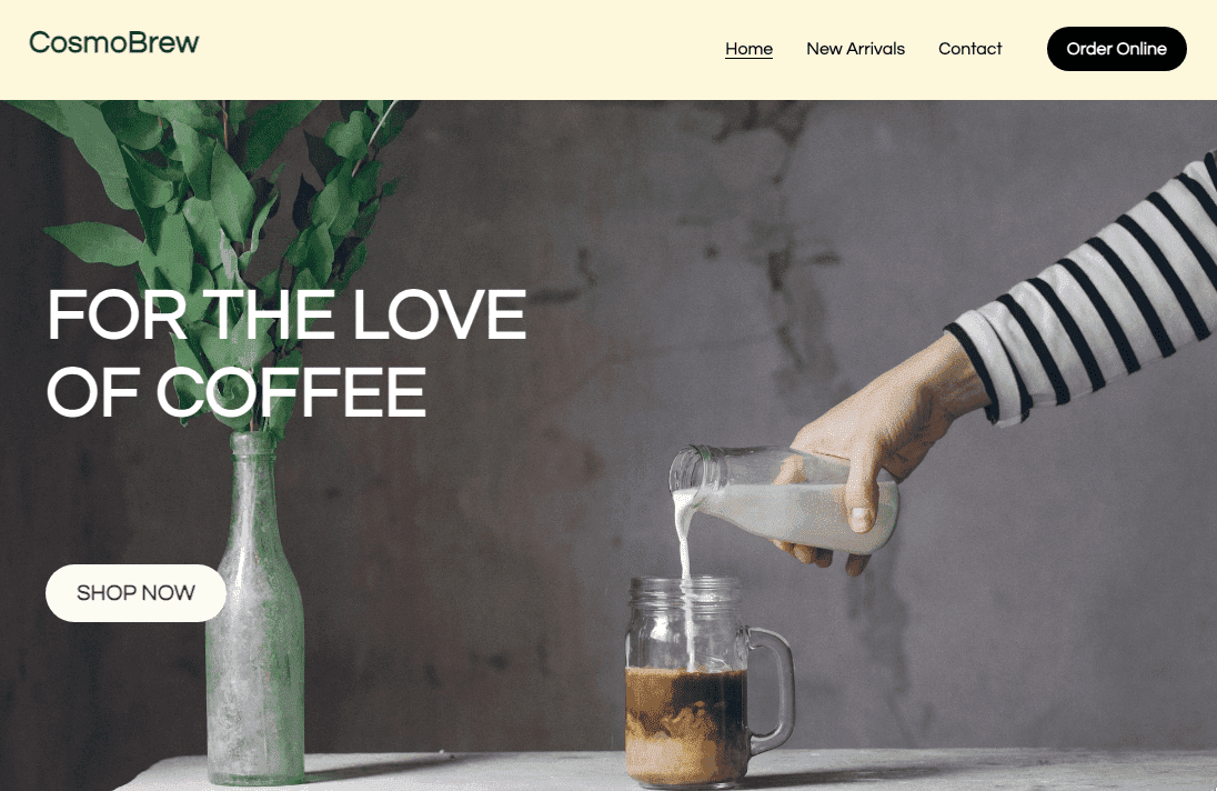 Plantilla CosmoBrew de Strikingly Plantilla CosmoBrew de Strikingly