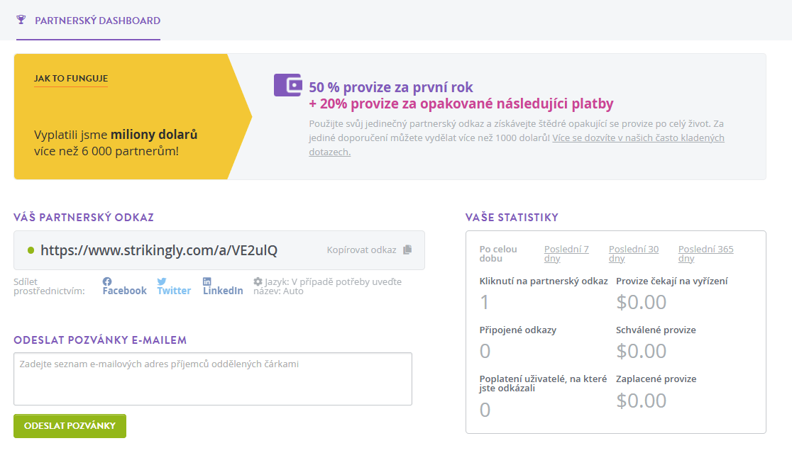 Nový partnerský program od Strikingly Nový partnerský program od Strikingly