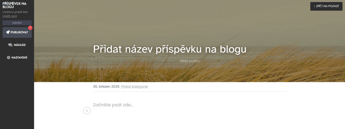 Editor blogu Striktně Editor blogu Striktně