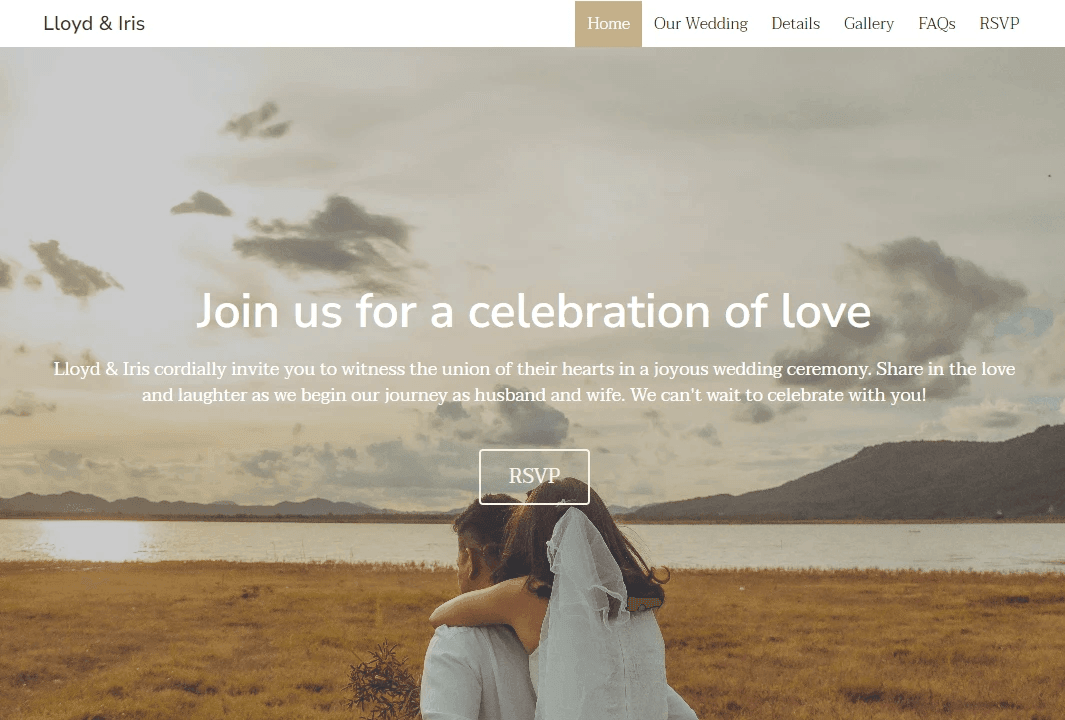 Créer un site web de planification de mariage en utilisant les fonctionnalités de Strikingly. Créer un site web de planification de mariage en utilisant les fonctionnalités de Strikingly.