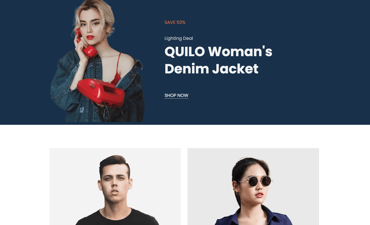 Template Toko Online Quilo dari Strikingly Template Toko Online Quilo dari Strikingly