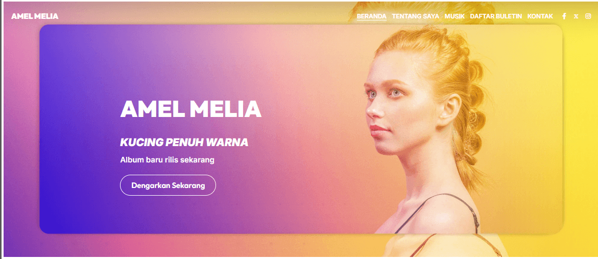 Templat Andrea May dari Strikingly Templat Andrea May dari Strikingly