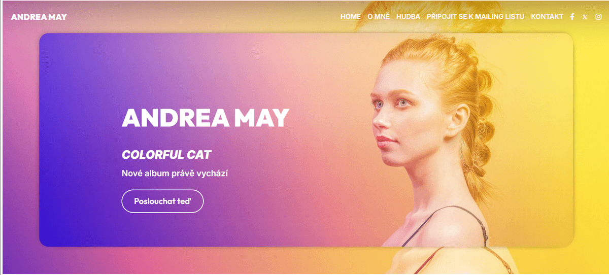 Andrea May: Šablona návrhu webových stránek Andrea May: Šablona návrhu webových stránek