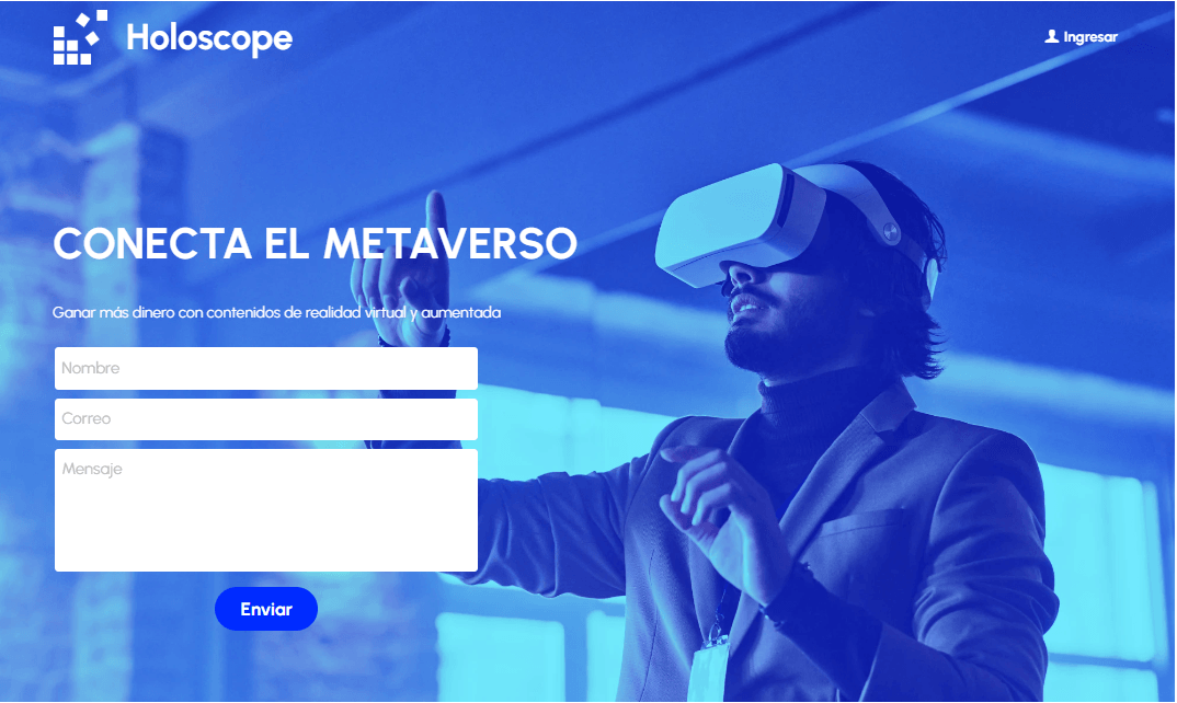 Plantilla Holoscope de Strikingly Plantilla Holoscope de Strikingly