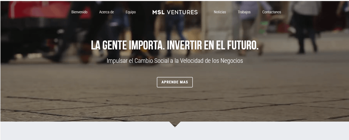 Plantilla de emprendimientos de Strikingly Plantilla de emprendimientos de Strikingly