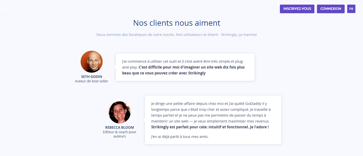 Témoignage client saisissant Témoignage client saisissant