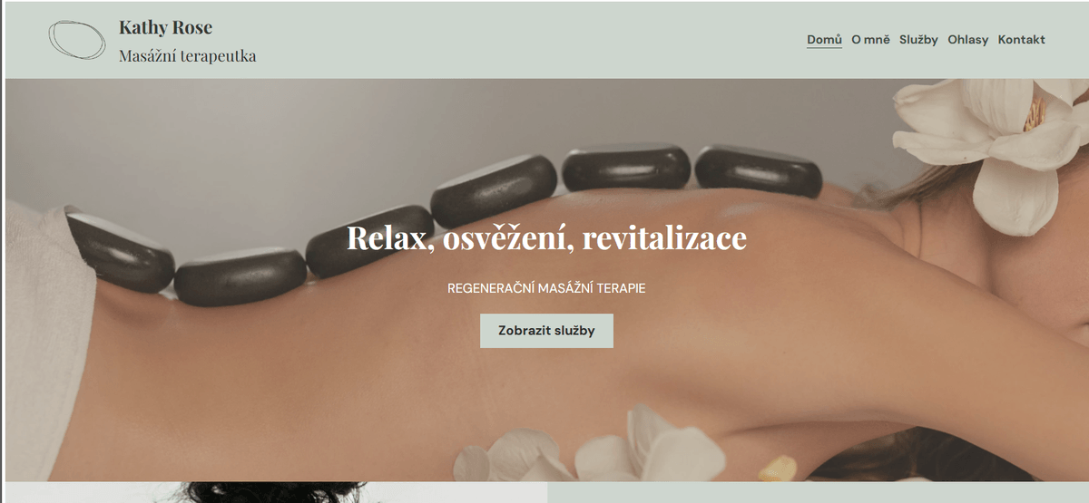 Šablona webových stránek pro masážní terapeuty Šablona webových stránek pro masážní terapeuty