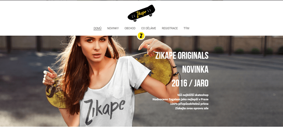 Šablona Zikape od Strikingly Šablona Zikape od Strikingly