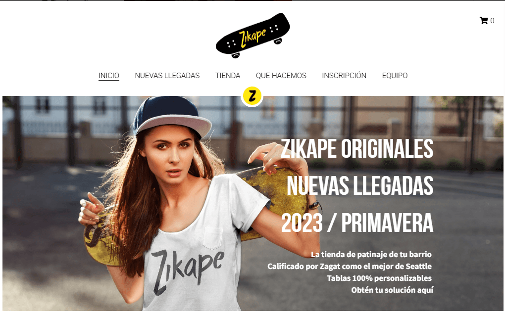 Plantilla Zikape de Strikingly Plantilla Zikape de Strikingly