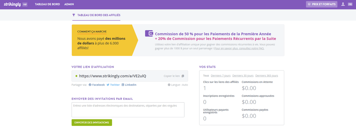 Programme d'Affiliation Strikingly Programme d'Affiliation Strikingly