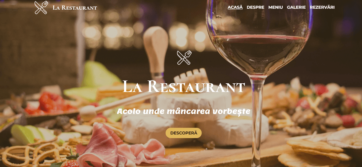Șablonul Restaurantului de la Strikingly Șablonul Restaurantului de la Strikingly