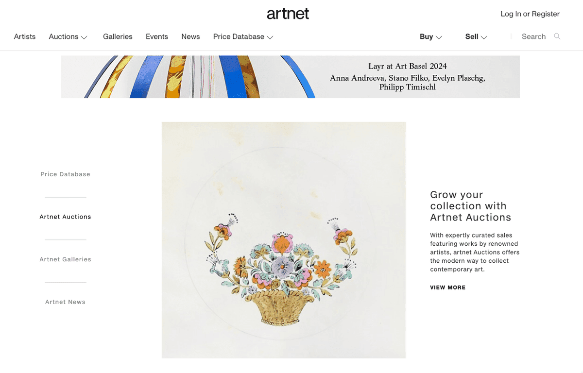 Galería del sitio web de Artmet Galería del sitio web de Artmet
