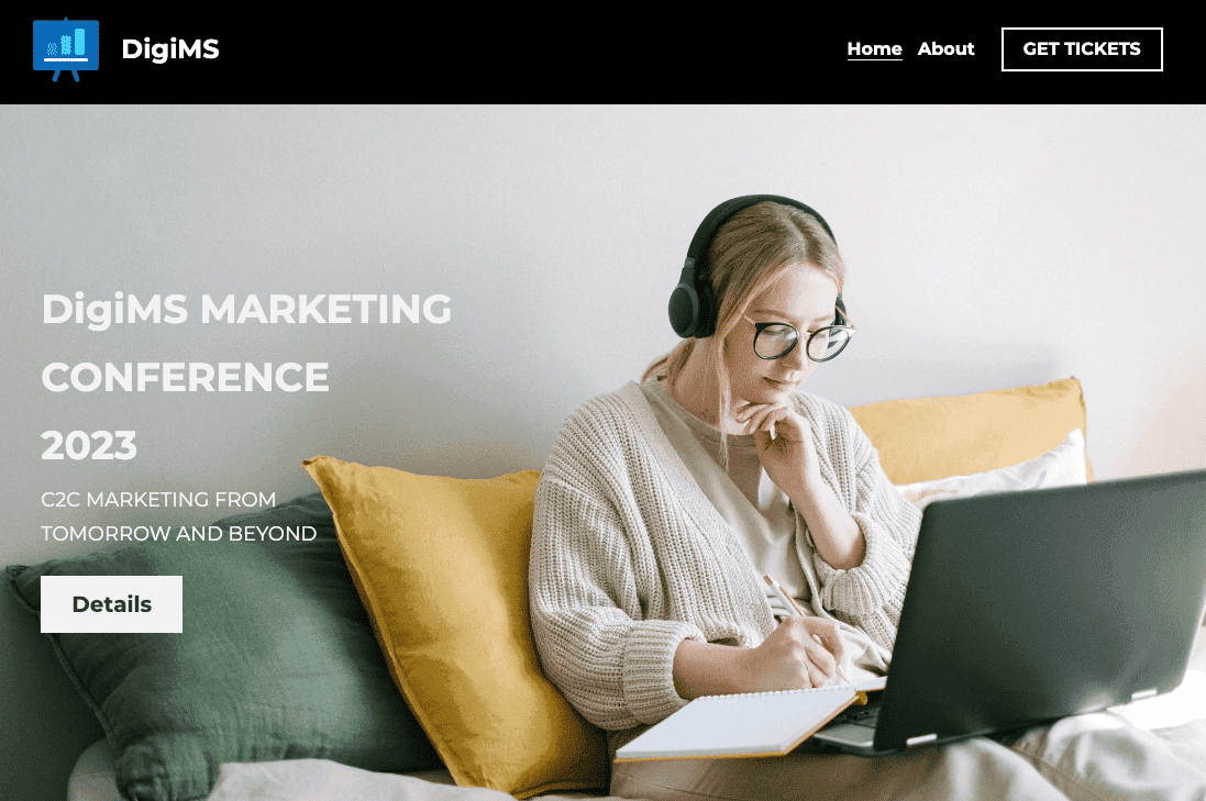 Plantilla DigiMS de Strikingly Plantilla DigiMS de Strikingly