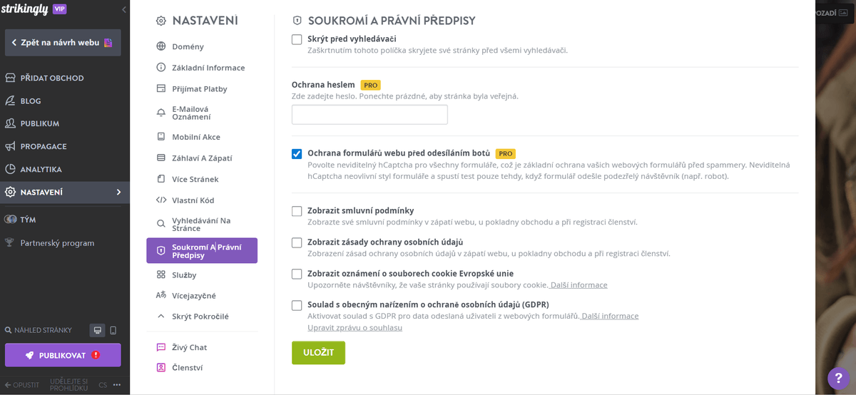 Jak na Strikingly zajistíme dodržování GDPR pro elektronický obchod – aktualizace podmínek služby Jak na Strikingly zajistíme dodržování GDPR pro elektronický obchod – aktualizace podmínek služby