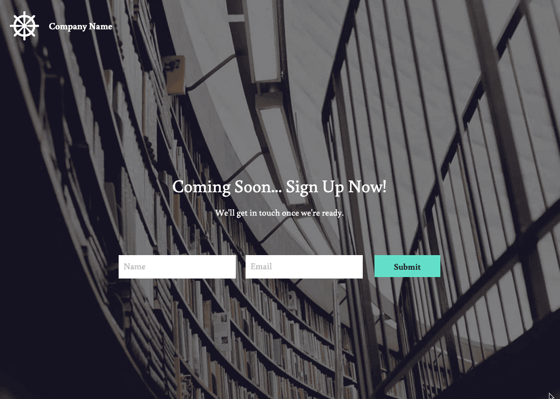 Jednoduchá šablona obalu od Strikingly, která brzy přijde Jednoduchá šablona obalu od Strikingly, která brzy přijde