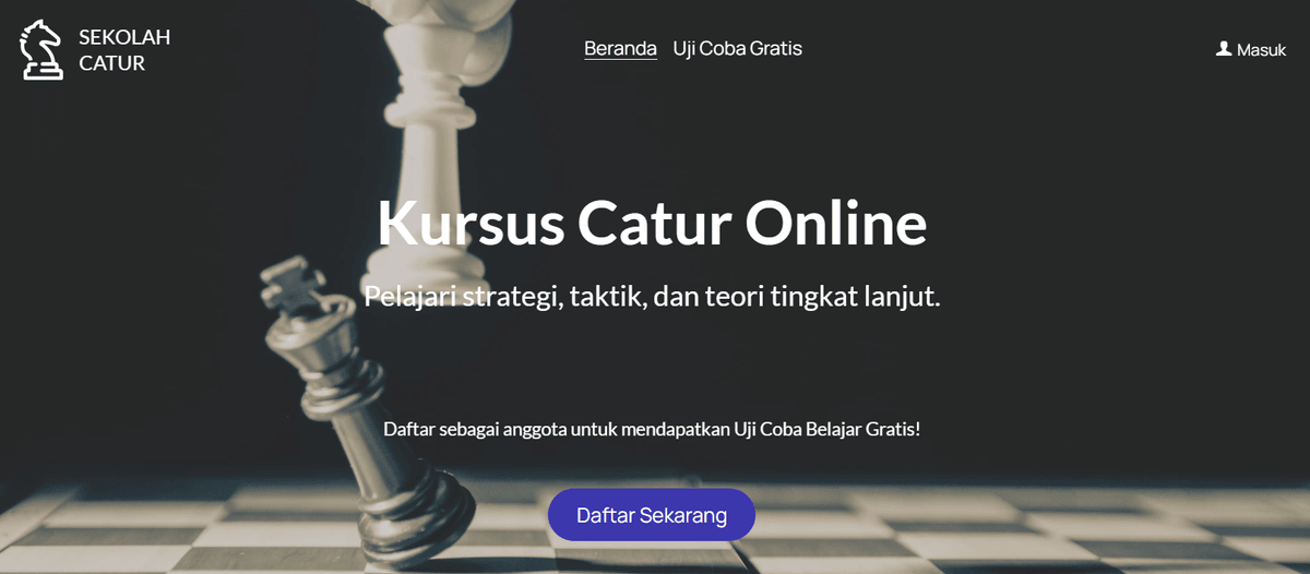 Templat Sekolah Catur dari Strikingly Templat Sekolah Catur dari Strikingly