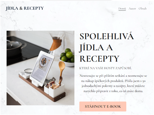 Šablona webových stránek s pokrmy a recepty od Strikingly Šablona webových stránek s pokrmy a recepty od Strikingly