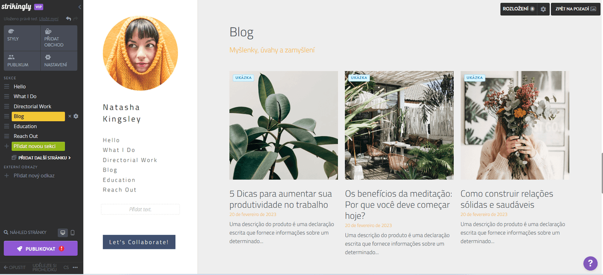 Jak může Strikingly pomoci s marketingem na sociálních sítích - integrace blogu Jak může Strikingly pomoci s marketingem na sociálních sítích - integrace blogu