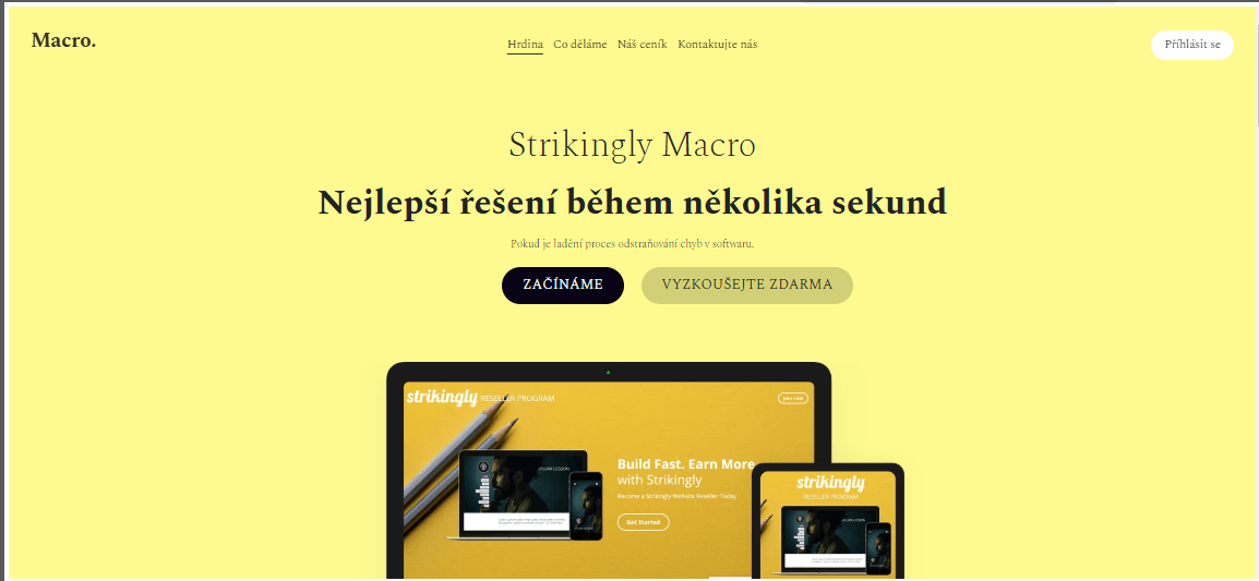 Template Makro dari Strikingly Template Makro dari Strikingly