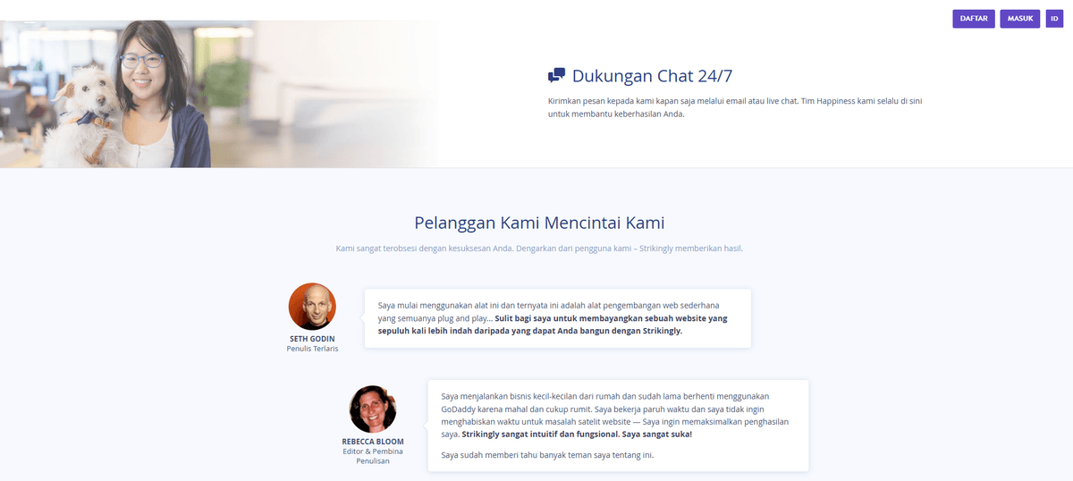 Layanan Obrolan Langsung yang Mencolok Layanan Obrolan Langsung yang Mencolok