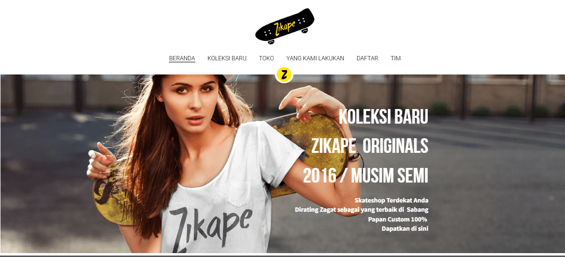 Template Zikape dari Strikingly Template Zikape dari Strikingly