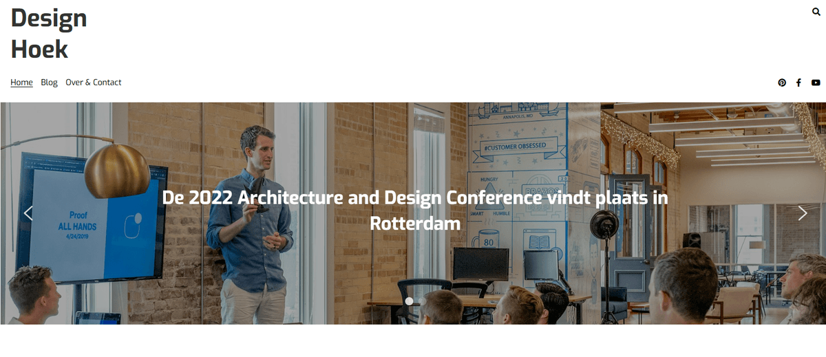 Ontwerphoeksjabloon van Strikingly Ontwerphoeksjabloon van Strikingly