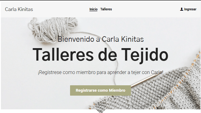 Plantilla Carla Knits de Strikingly Plantilla Carla Knits de Strikingly