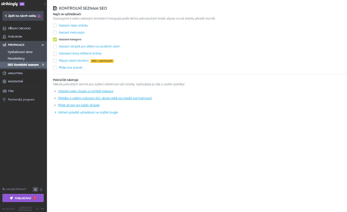Jak začít online podnikat se Strikingly - Optimalizace pro SEO Jak začít online podnikat se Strikingly - Optimalizace pro SEO