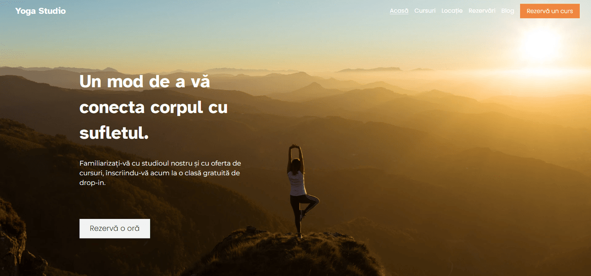 Șablon de yoga de la Strikingly Șablon de yoga de la Strikingly