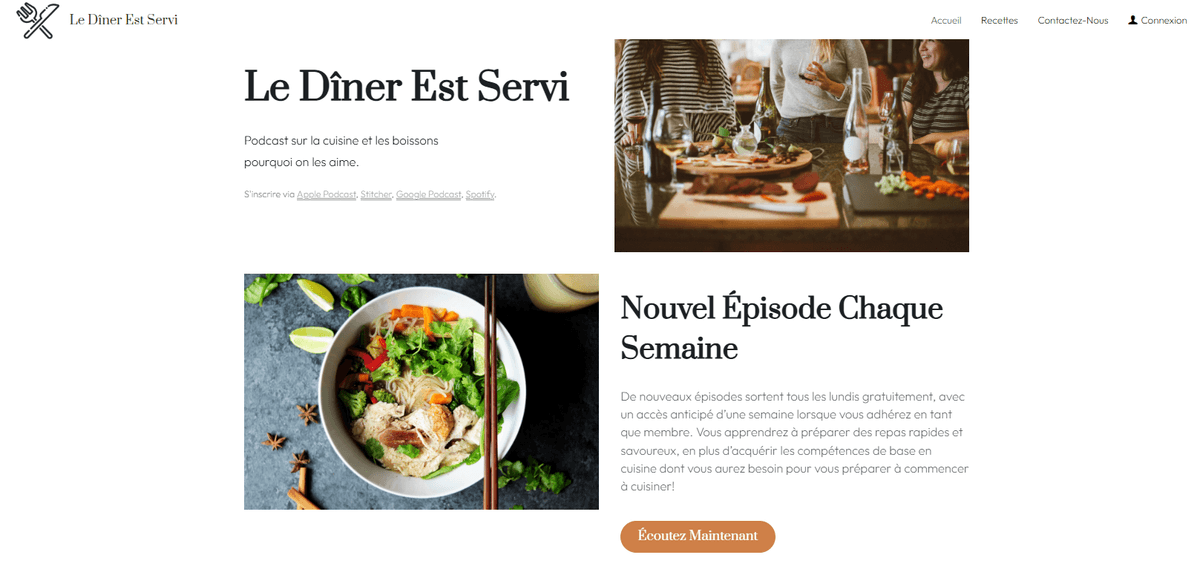 Modèle « Le dîner est prêt » Modèle « Le dîner est prêt »