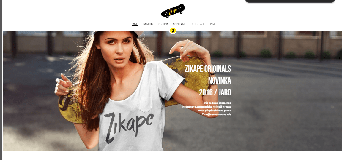 Šablona Zikape od Strikingly Šablona Zikape od Strikingly
