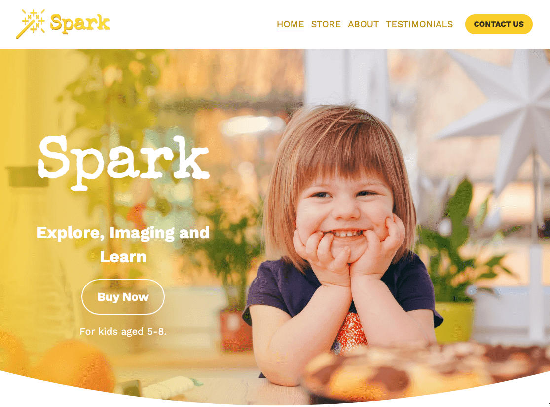 Template Spark dengan CTA Template Spark dengan CTA
