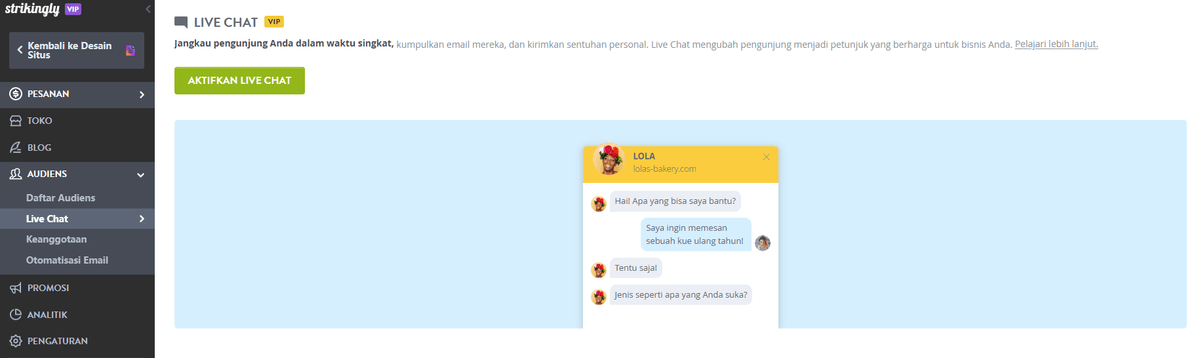 Fitur LiveChat yang Mencolok Fitur LiveChat yang Mencolok