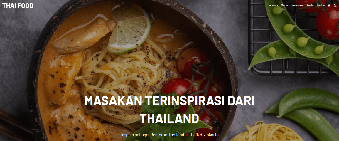 Template Restoran Thailand dari Strikenly Template Restoran Thailand dari Strikenly