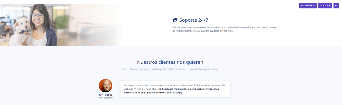 Plantilla de chat en vivo de Strikingly Plantilla de chat en vivo de Strikingly