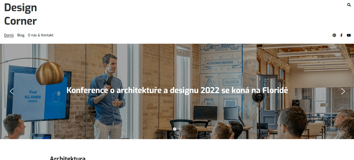 Šablona designového rohu od Strikingly Šablona designového rohu od Strikingly
