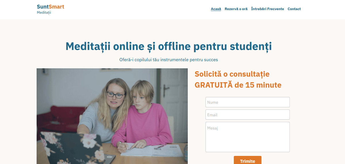 Șablon de meditații pentru studenți de la Strikingly Șablon de meditații pentru studenți de la Strikingly