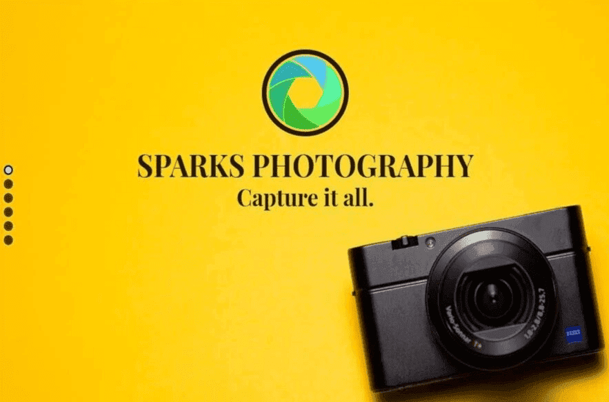 Plantilla de chispas de Strikingly Plantilla de chispas de Strikingly