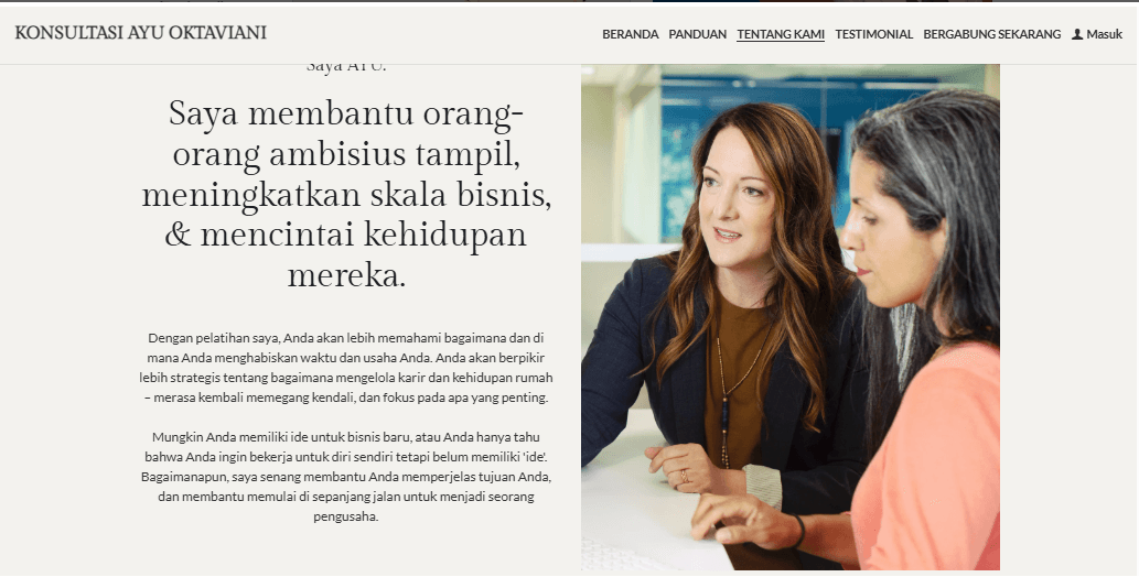Templat Situs Web Pembicara Sarah Horsman dari Strikingly Templat Situs Web Pembicara Sarah Horsman dari Strikingly