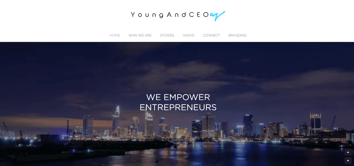 Young & CEO: Dobrá barevná kombinace loga Young & CEO: Dobrá barevná kombinace loga