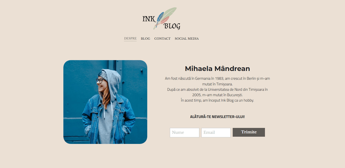 Șablon de blog Ink de la Strikingly Șablon de blog Ink de la Strikingly